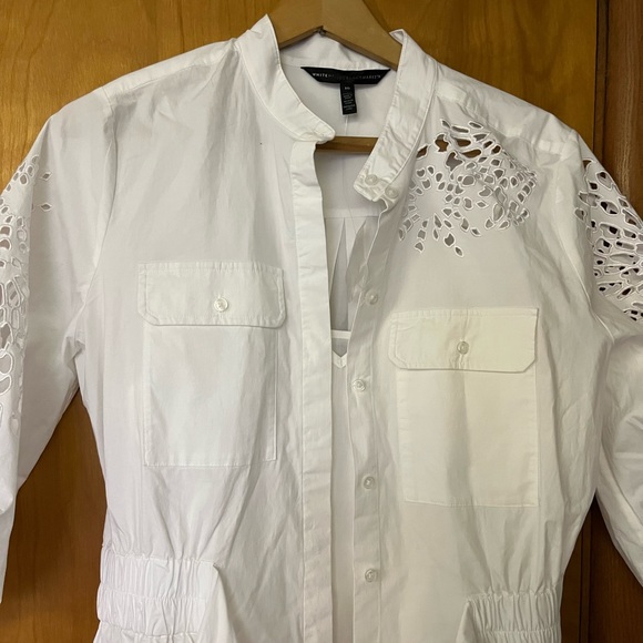 White House, Black market, white cotton eyelet dress or jacket. - Picture 4 of 6